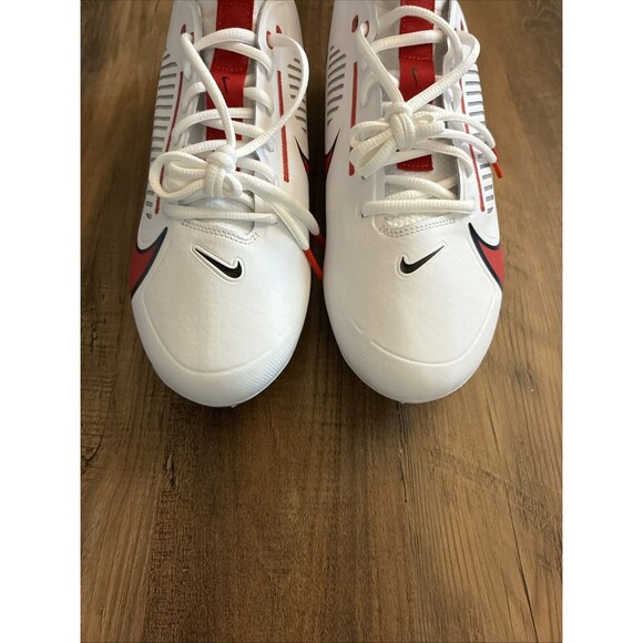 Nike Vapor Edge Pro 360 2 TB White Red Football Cleats Men Size 9 FQ4044-105 - Picture 4 of 7
